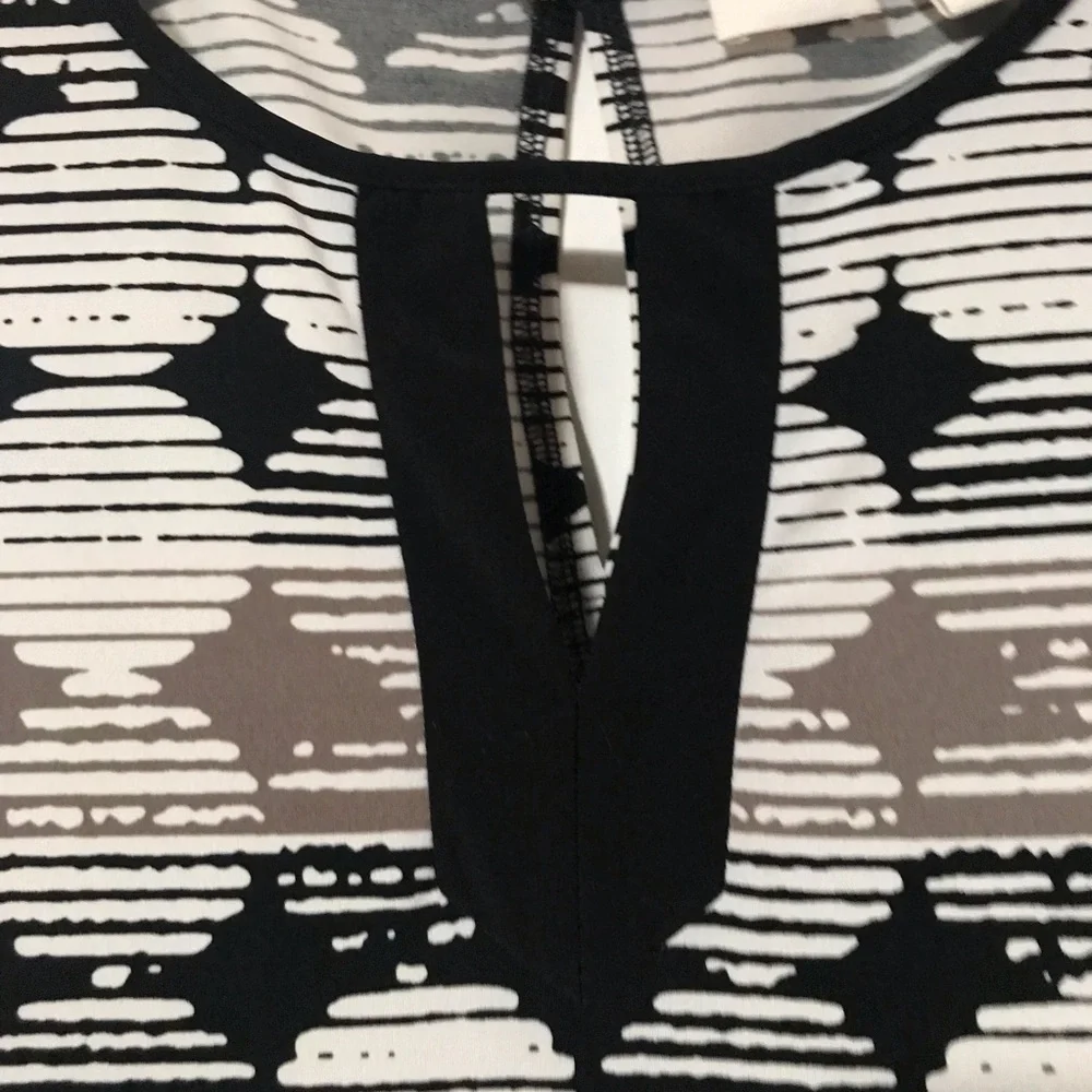 Chico's‎ Black and White Geometric Maxi Dress